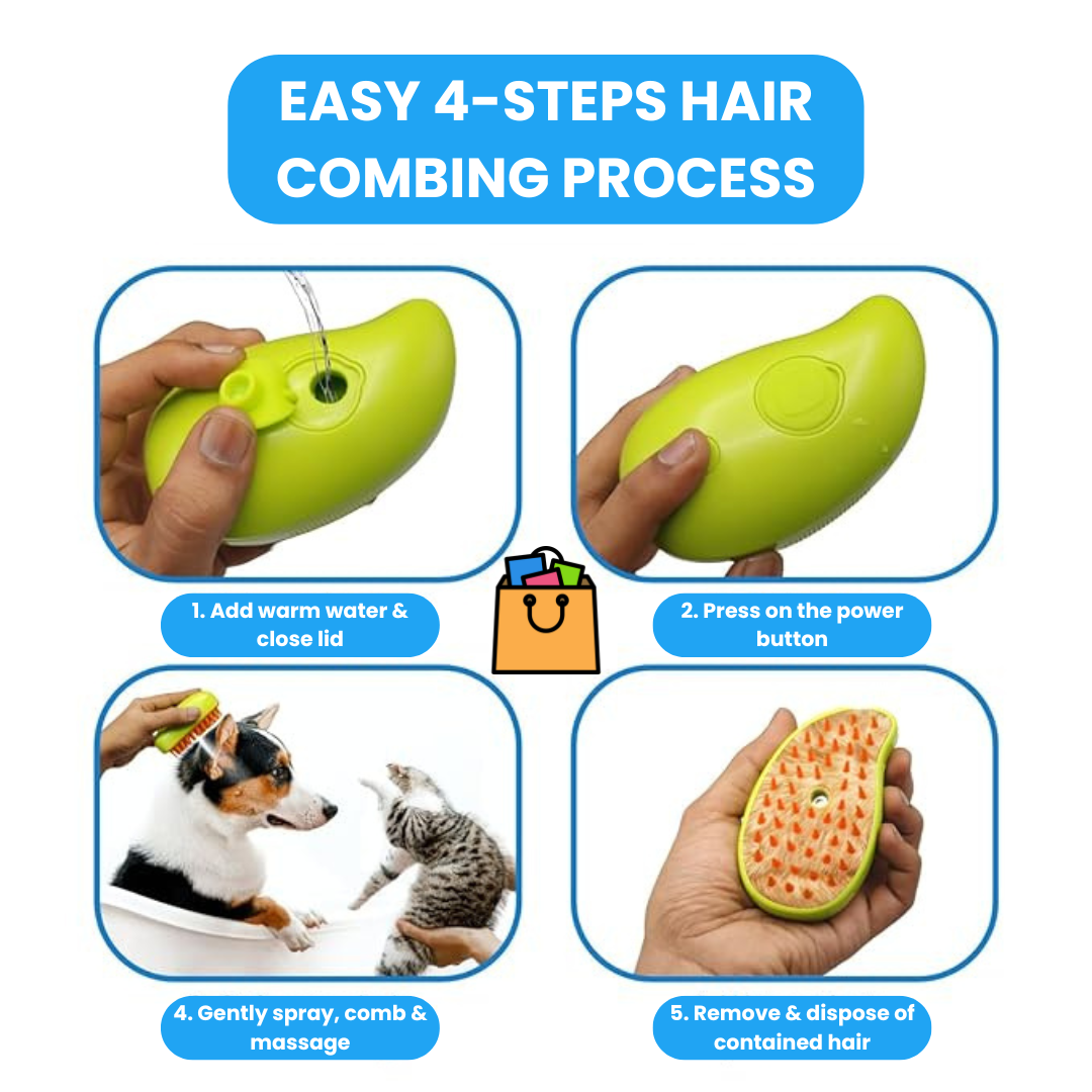 PurrCleanse™ Pro Steam Brush